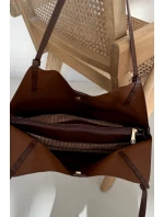 Taška z eko semiše čokoládová model 21817720 - Boto Taška z eko semiše čokoládová model 21817720 - Boto