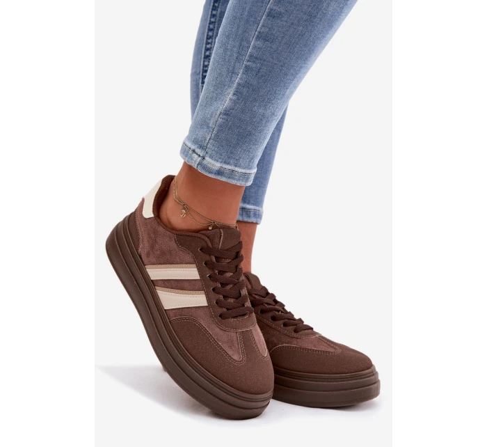 Dámské tenisky na platformě Hnědé model 21997866 - Boto