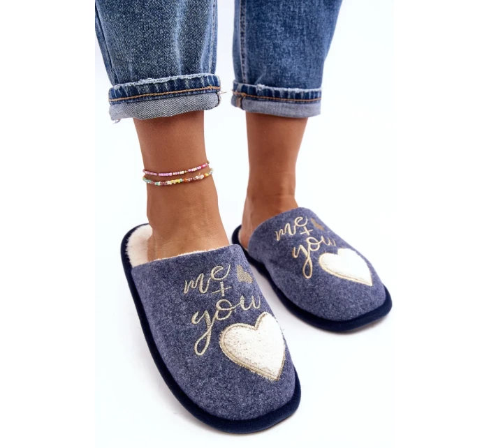 Dámské klasické zateplené pantofle Blue Mabira