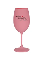 PROTOŽE BÝT POTÁPĚČKA NENÍ PRDEL - růžová sklenice na víno 350 ml