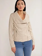 Dámská bunda Ramonesque Imitace kůže JAC0220-23W béžová - Monnari