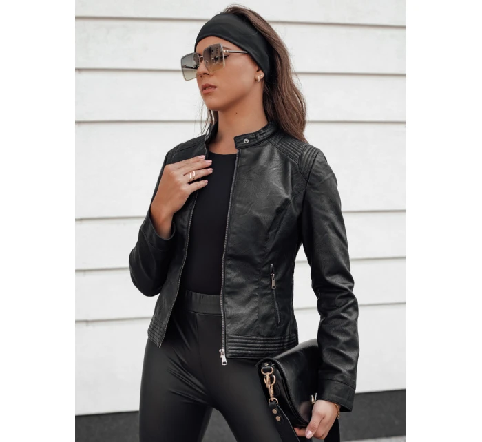 dámská kožená bunda černá Dstreet model 21980675 - FashionStreet