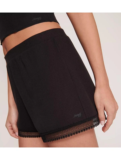 sloggi GO Ribbed Short - BLACK - SLOGGI BLACK - SLOGGI sloggi GO Ribbed Short - BLACK - SLOGGI BLACK - SLOGGI