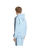Bluza męska adidas Essentials 3-Stripes Fleece Hoodie błękitna KY4170 pánské