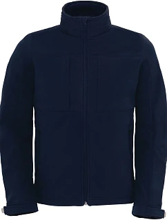 B&C Hooded Softshell /men Pánská 3-vrstvá softshellová bunda s kapucí 01.1950 navy