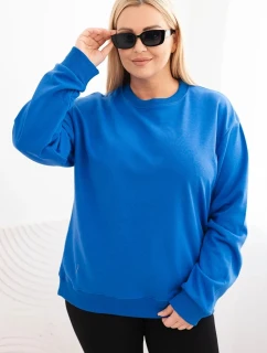 Dámská mikina Plus Size bavlněná basic s kulatým výstřihem model 21723061 - K-Fashion