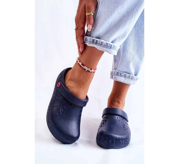 Dámské světlé pantofle Big Star model 21593810 námořnická modrá - Big Star Shoes Dámské světlé pantofle Big Star model 21593810 námořnická modrá - Big Star Shoes