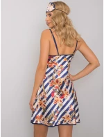 Noční košile BR KN model 16738621 tmavě modrá a bílá - FPrice Noční košile BR KN model 16738621 tmavě modrá a bílá - FPrice