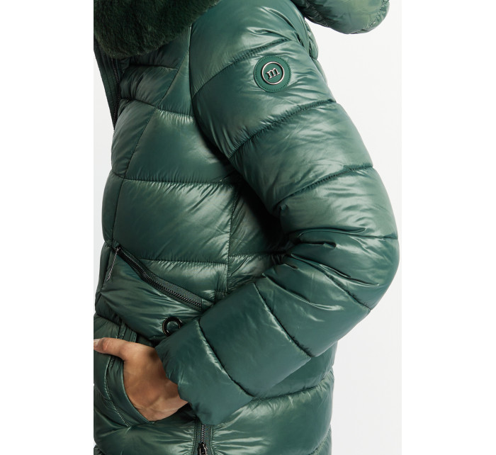 Monnari Kabáty Dámský kabát s kapucí Bottle Green