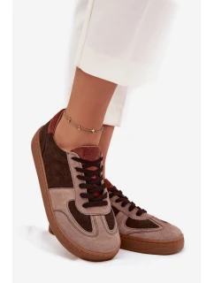 Dámské semišové barefoot tenisky Zazoo – hnědé