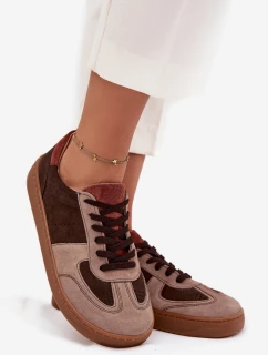 Dámské semišové barefoot tenisky Zazoo – hnědé