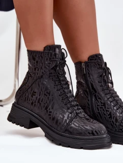 Dámské workery s dekorativním detailem – teplé, černé Dorialine