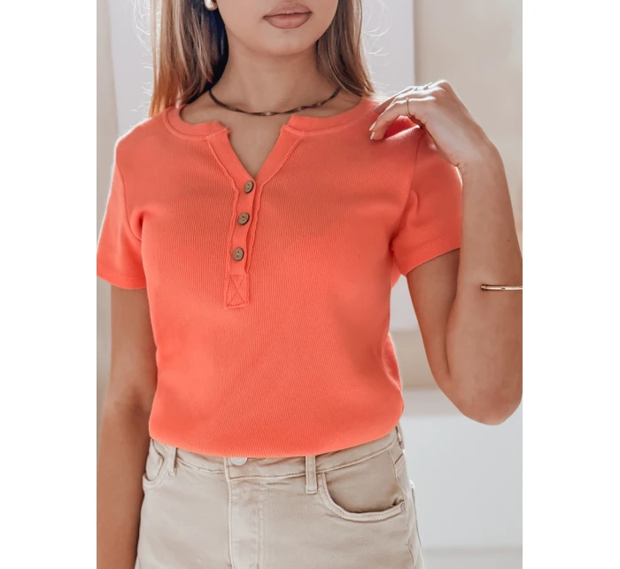 Dámská žebrovaná halenka LOOK růžová Dstreet model 21988819 - FashionStreet Dámská žebrovaná halenka LOOK růžová Dstreet model 21988819 - FashionStreet