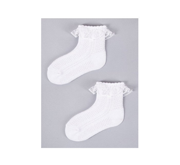 Dívčí ažurové ponožky YO! SKL-0009G 17-34