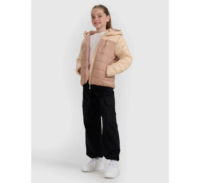 Dívčí péřová bunda se syntetickou výplní model 21814846 - 4F Dívčí péřová bunda se syntetickou výplní model 21814846 - 4F
