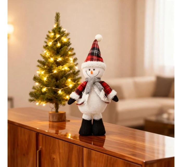 DEKORATIVNÍ SNĚHULÁK 50CM ČERVENÝ DEKORATIVNÍ SNĚHULÁK 50CM ČERVENÝ