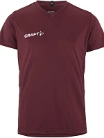 Craft Teamwear Squad Go Jersey Solid Jr Dětské sportovní tričko s výstřihem do V 82.5582 maroon
