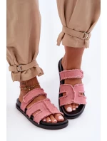 Dámské sandály na zip Růžové model 21628628 - Boto Dámské sandály na zip Růžové model 21628628 - Boto