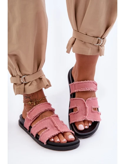 Dámské sandály na zip Růžové model 21628628 - Boto Dámské sandály na zip Růžové model 21628628 - Boto