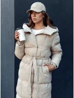 Dámský prošívaný kabát CLOUTIQUE beige FashionStreet TY4372