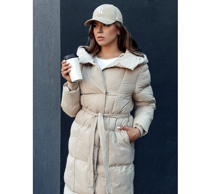 Dámský prošívaný kabát CLOUTIQUE beige FashionStreet TY4372