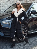 Dámská zimní bunda dlouhá s kožešinou černá Dstreet model 21980514 - FashionStreet