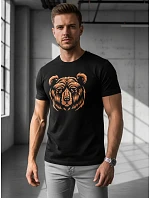 Tshirt męski z nadrukiem czarny model 22170612 - FashionStreet