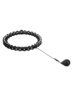 Hula hop plus size HMS HHW12 s výstupky a závažími černá