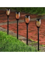 DANCING FLAMES SOLAR LAMP 12 LED SMD 7x7x50CM