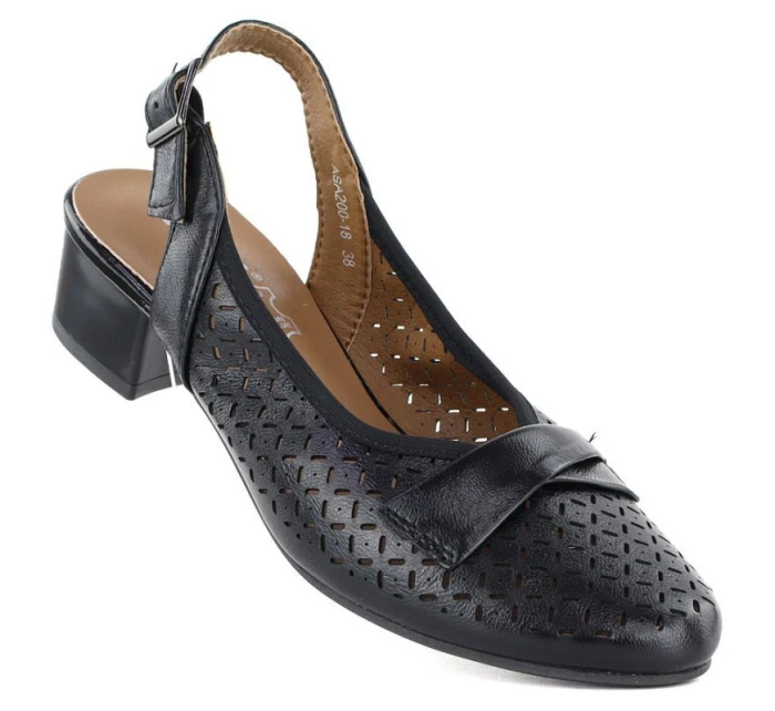 damskie z paskiem czarne model 22034178 - JEZZI