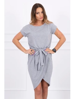 Šaty s obálkou dole šedé