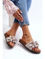 Dámské šedé sandály s ozdobami model 21648792 - Boto Dámské šedé sandály s ozdobami model 21648792 - Boto