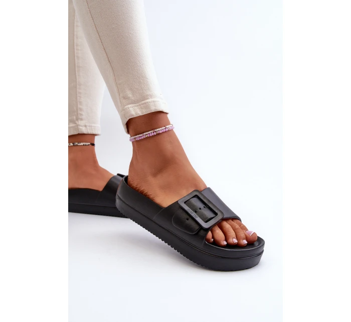 Dámské Pěnové Žabky Na Platformě S Big Star Černé model 21654891 - Big Star Shoes Dámské Pěnové Žabky Na Platformě S Big Star Černé model 21654891 - Big Star Shoes