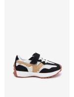 Dětské tenisky na suchý zip bílou-černé Tezzu Dětské tenisky na suchý zip bílou-černé Tezzu