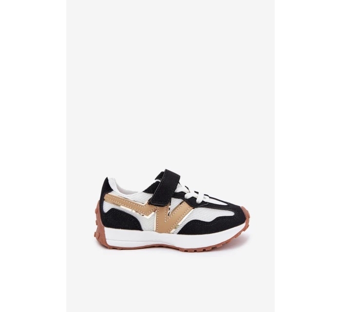 Dětské tenisky na suchý zip bílou-černé Tezzu Dětské tenisky na suchý zip bílou-černé Tezzu