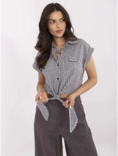 Košile NM BZ KA 01147.62P černá bílá