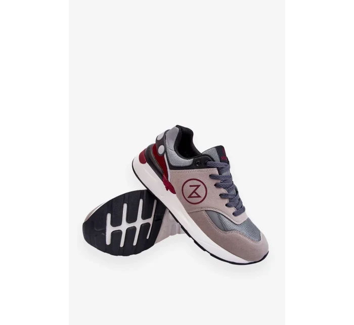 Pánská šněrovací sportovní obuv šedá a černá Stephen Pánská šněrovací sportovní obuv šedá a černá Stephen