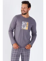 Pánské pyžamo ROY 1471 šedé - M-Max