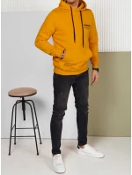 Pánská mikina s kapucí žlutá FashionStreet BX5684 Pánská mikina s kapucí žlutá FashionStreet BX5684