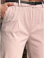 Dámské kalhoty chinos s páskem růžové Dstreet model 21986500 - FashionStreet