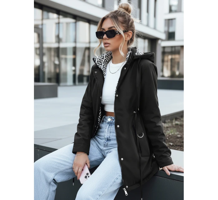 Kurtka parka damska z kapturem czarna model 22028056 - FashionStreet