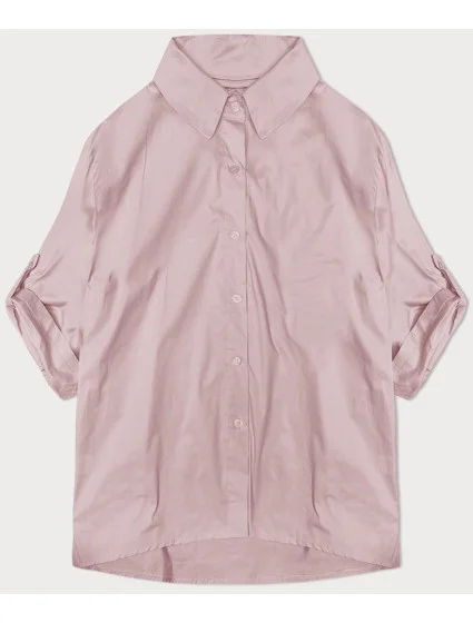 Růžová košile s ozdobnou mašlí na zádech model 20082437 - MADE IN ITALY Růžová košile s ozdobnou mašlí na zádech model 20082437 - MADE IN ITALY