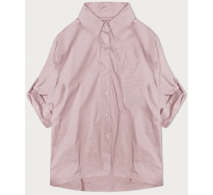 Růžová košile s ozdobnou mašlí na zádech model 20082437 - MADE IN ITALY Růžová košile s ozdobnou mašlí na zádech model 20082437 - MADE IN ITALY