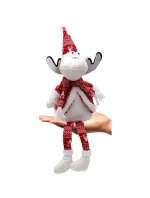 VÁNOČNÍ DEKORATIVNÍ SOBI BÍLÍ 35+20CM