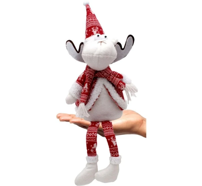 VÁNOČNÍ DEKORATIVNÍ SOBI BÍLÍ 35+20CM