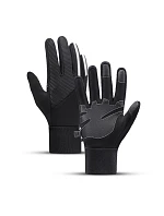 Izolované protiskluzové sportovní rukavice pro telefon (velikost L) - černé Izolované protiskluzové sportovní rukavice pro telefon (velikost L) - černé