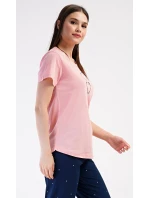 Dámské domácí šaty s tříčtvrtečním rukávem Lekníny