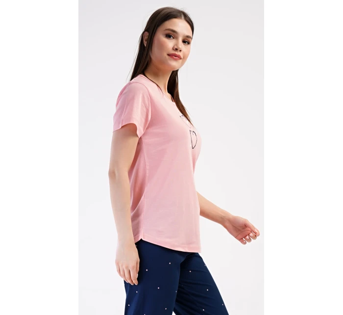 Dámské domácí šaty s tříčtvrtečním rukávem Lekníny