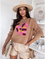 Dámský oversize svetr camel Dstreet model 21970647 - FashionStreet