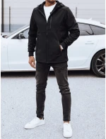 Pánská přechodná softshellová bunda s kapucí černá Dstreet TX4819 Pánská přechodná softshellová bunda s kapucí černá Dstreet TX4819